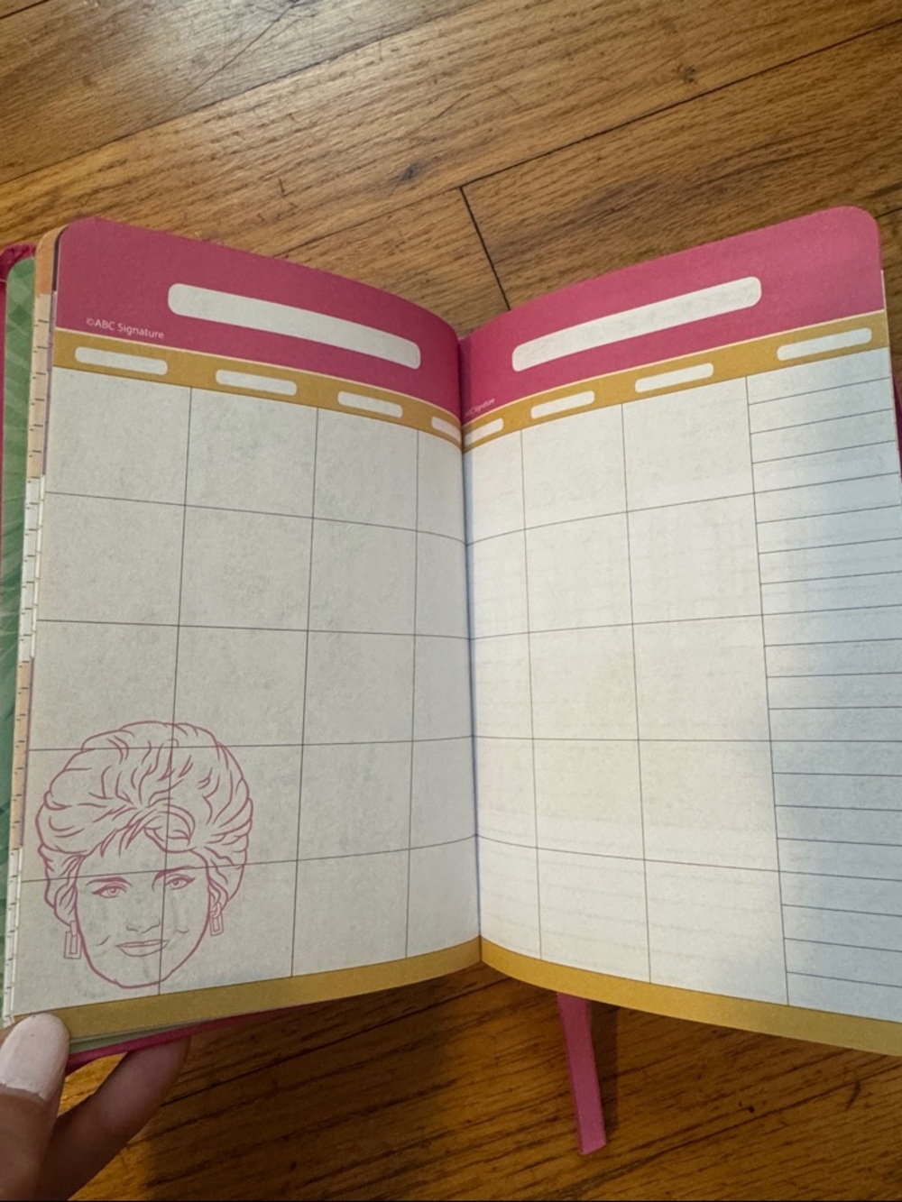 NWT! Golden Girls Pink Notebook & Tropical Notepad Set - Picture 5 of 6